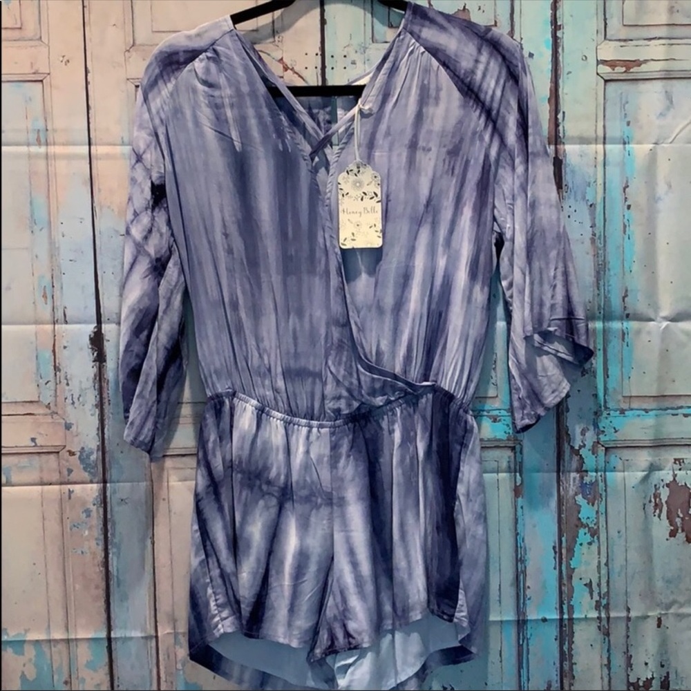 NWT - Honey Belle Tie Dye Open Back Romper